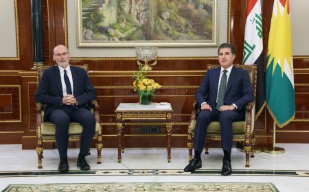 نيجيرفان بارزاني يثني على جهود السفير البريطاني في دعم العراق وكوردستان