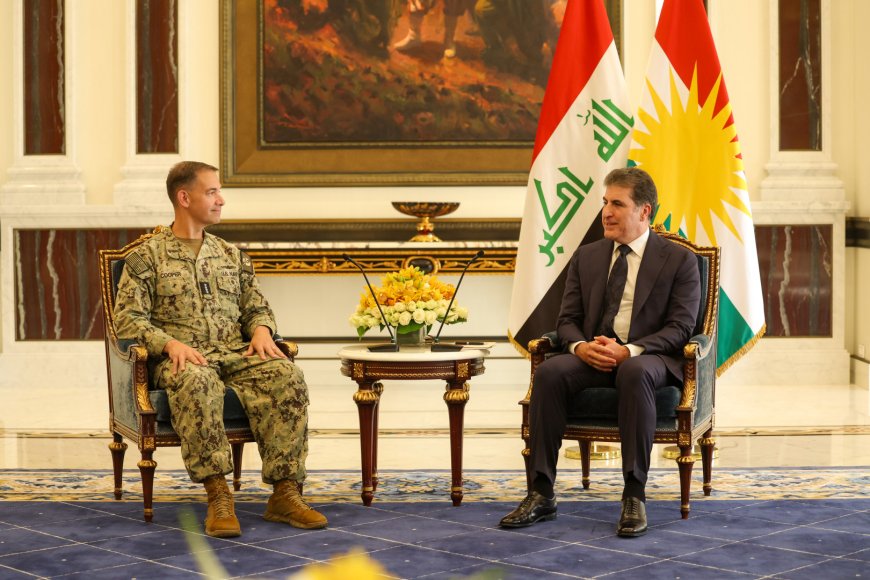 الرئيس نيجيرفان بارزاني يجتمع مع قائد القيادة المركزية الأمريكية