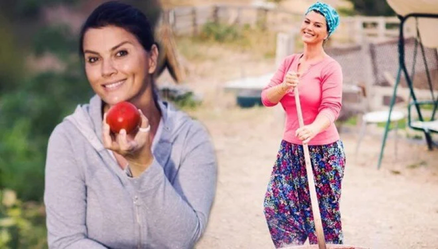 Açelya Akkoyun'un kışlık hazırlığı: Elleriyle salça kaynattı