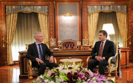 Kürdistan Bölgesi Başkanı Neçirvan Barzani, Almanya’nın yeni Bağdat Büyükelçisini kabul etti