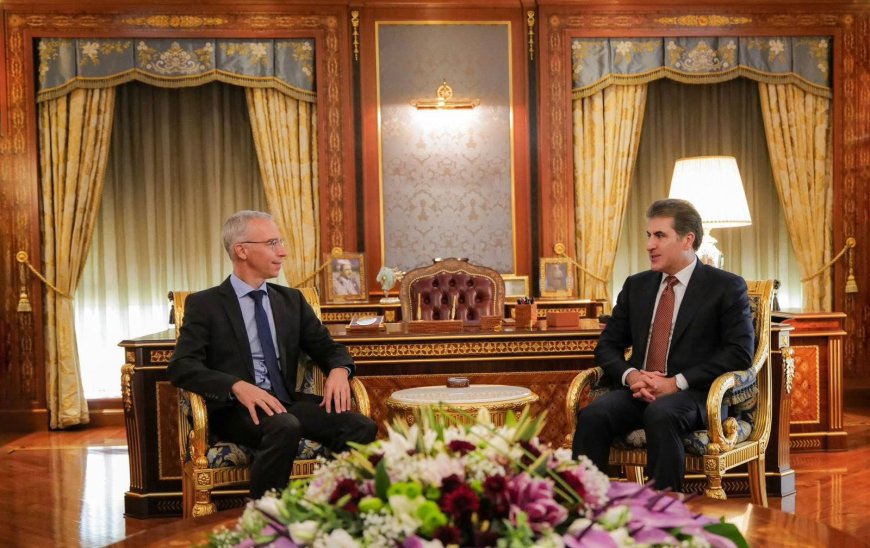 Kürdistan Bölgesi Başkanı Neçirvan Barzani, Almanya’nın yeni Bağdat Büyükelçisini kabul etti