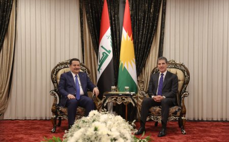 الرئيس نيجيرفان بارزاني يجتمع مع رئيس الوزراء محمد شياع السوداني