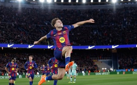 برشلونة يحتفل بعودته إلى "كامب نو" بفوز كبير