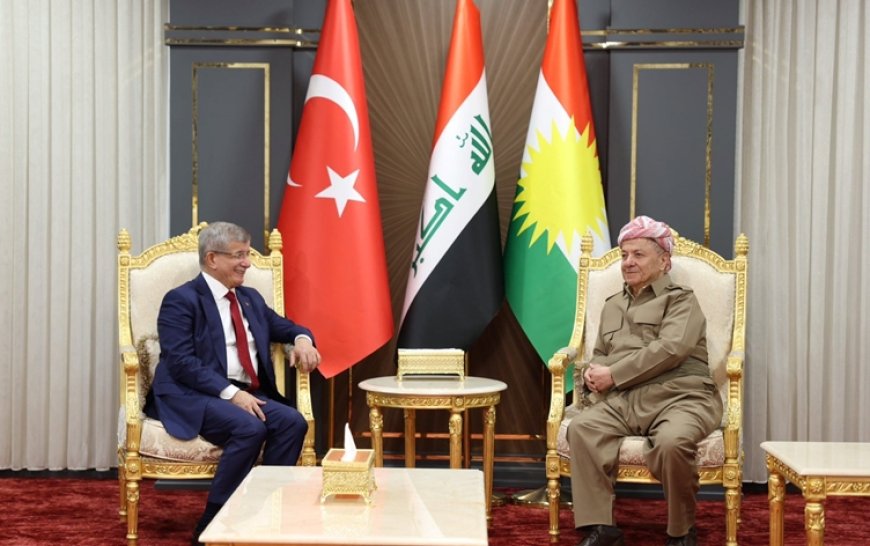 Başkan Barzani, Davutoğlu'nu kabul etti