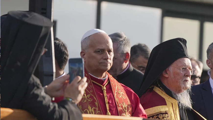 Dünyanın gözü bu ziyaretteydi! Papa 14. Leo tarihi bazilikada ayine katıldı
