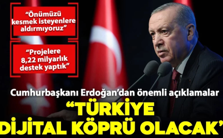 Cumhurbaşkanı Erdoğan "Türkiye dijital köprü olacak"