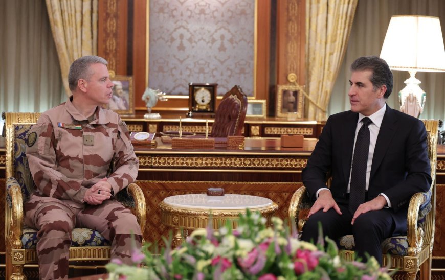 Başkan Neçirvan Barzani, Fransız General Tricoire’yi kabul etti
