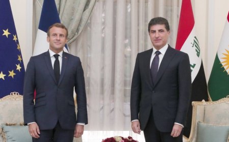 الرئيس نيجيرفان بارزاني والرئيس ماكرون يبحثان أوضاع المنطقة