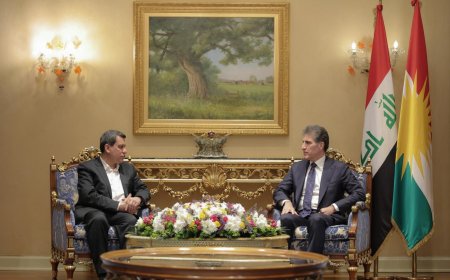 الرئيس نيجيرفان بارزاني يجتمع مع القائد العام لـ(HSD) ورئيس (ENKS)