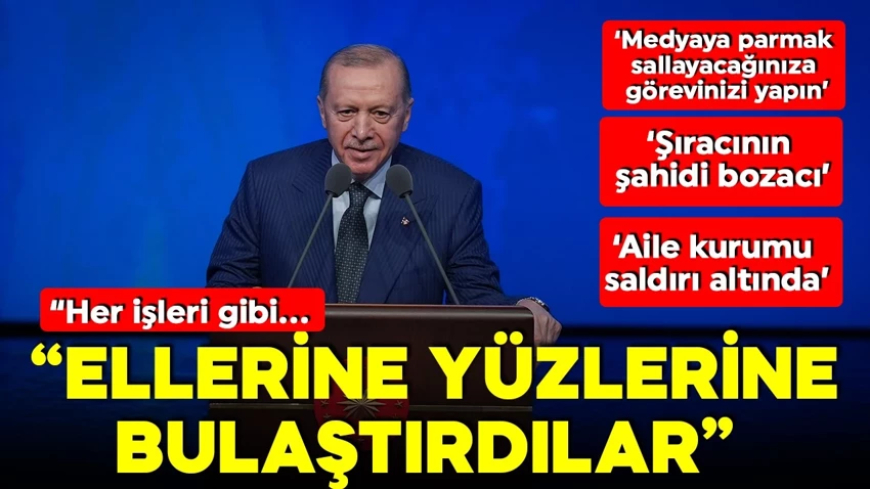 Cumhurbaşkanı Erdoğan'dan sert tepki: Her işi olduğu gibi bunu da ellerine yüzlerine bulaştırdılar
