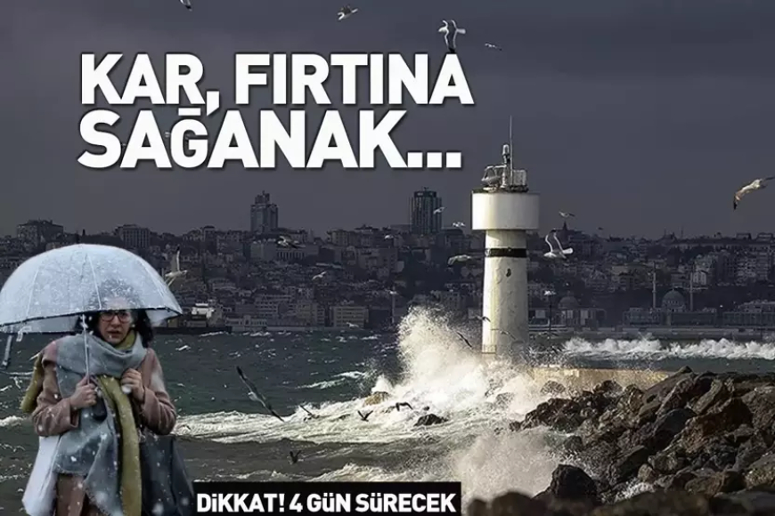 Dikkat! 4 gün sürecek... Turuncu ve sarı kodlu alarm! Kar yağışı, kuvvetli sağanak ve fırtına alarmı