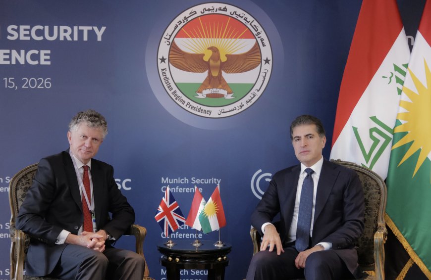 الرئيس نيجيرفان بارزاني ومستشار الأمن القومي البريطاني يبحثان التطورات الأمنية