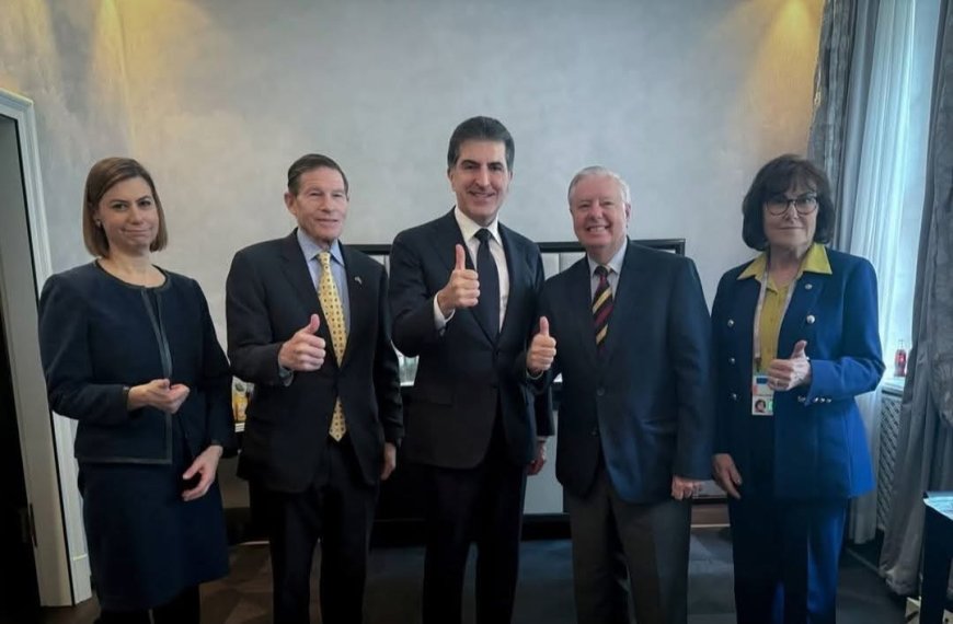 الرئيس نيجيرفان بارزاني، يلتقي بالسيناتور ليندسي غراهام،وعدد من أعضاء الكونغرس الأمريكي ،في مؤتمر ميونخ للامن