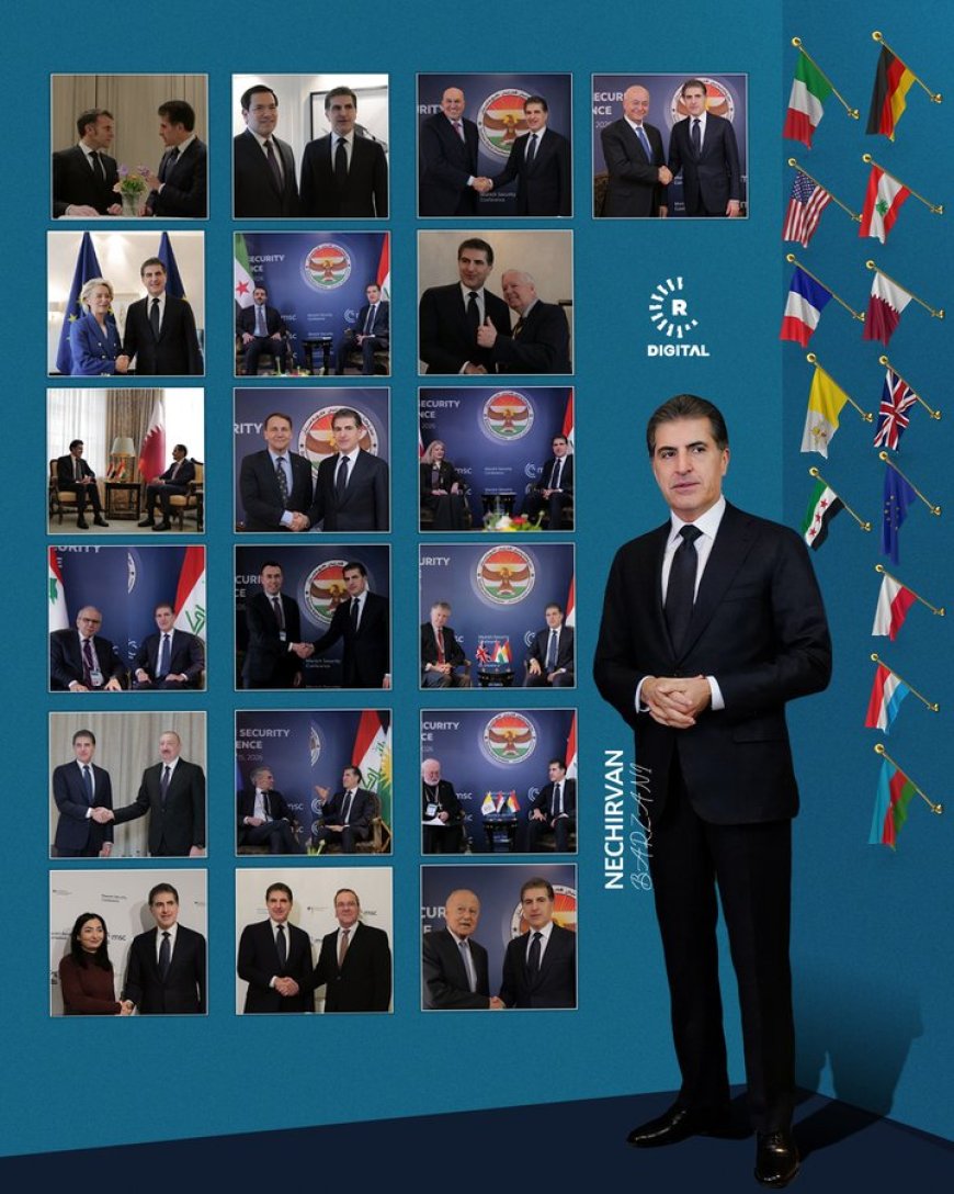 ‏نيجيرفان بارزاني من ميونخ: كان دورنا بشكل عام دوراً مساعداً في حل المشاكل التي ظهرت في سوريا، وما يمكننا أن نفعله من أجل روجآفا كوردستان فعلناه.