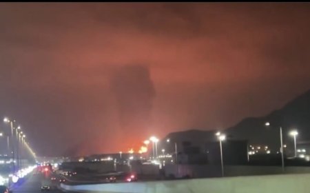 وكالة الانباء الفرنسية:استمرار اشتعال النيران في ميناء ⁧‫ الفجيرة ‬⁩ منذ يومين