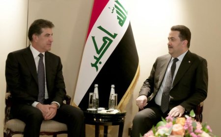 ‏نيجيرفان بارزاني للسوداني: إقليم كوردستان سيبقى عامل أمان ويدعم الجهود الوطنية لإبعاد العراق عن. الصراعات