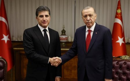 Başkan Neçirvan Barzani, Türkiye Cumhurbaşkanı Erdoğan ile görüştü