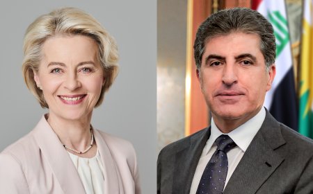 الرئيس نيجيرفان بارزاني ورئيسة المفوضية الأوروبية يبحثان الأوضاع في المنطقة