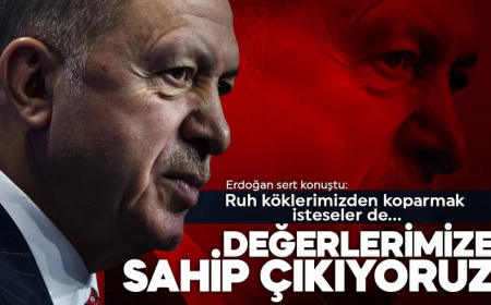Cumhurbaşkanı Erdoğan'dan net mesaj: Değerlerimize sahip çıkıyoruz