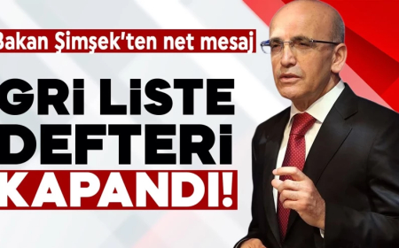 Bakan Mehmet Şimşek'ten net mesaj: Gri liste ihtimali yok!