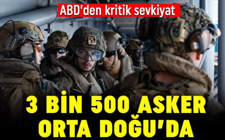 3 bin 500 ABD askeri Orta Doğu'ya ulaştı