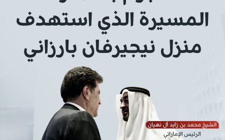 ‏أجرى رئيس دولة الإمارات محمد بن زايد  آل نهيان اتصالاً هاتفياً مع رئيس إقليم كوردستان  أدان فيه "بشدة" الهجوم بطائرة مسيرة الذي استهدف منزل نيجيرفان بارزاني في دهوك