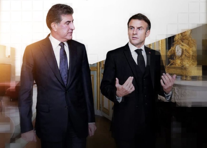 الرئيس الفرنسي إيمانويل ماكرون يجري اتصالا هاتفيا مع رئيس إقليم كردستان نيجيرفان  بارزاني لمناقشة آخر التطورات الإقليمية وسط تصاعد الصراع بين الولايات المتحدة وإسرائيل ضد إيران.