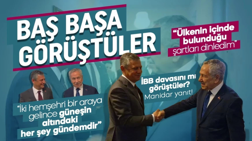 Özgür Özel'den Bülent Arınç'a ziyaret! Özel, İBB davası sorusuna böyle yanıt verdi: İkimiz bir araya güneşin altındaki her şey gündemdir