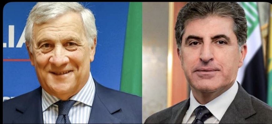 ‏وزير الخارجية الإيطالي يؤكد في اتصال هاتفي مع رئيس الاقليم نيجيرفان بارزاني استمرار دعم إقليم كوردستان "بكافة الأشكال"