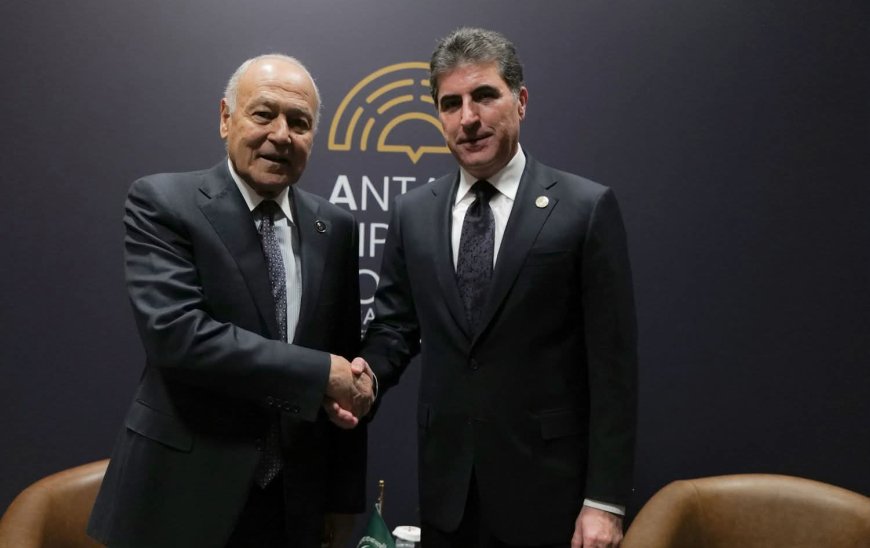 ‏الأمين العام للجامعة العربية أحمد أبو الغيط يجري اتصالا برئيس إقليم كردستان بعد استـ هداف منزله ويؤكد تضامنه الكامل مع العراق