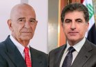 ‏تلقى رئيس إقليم كوردستان نيجيرفان بارزاني اتصالاً هاتفياً من المبعوث الأميركي الخاص لسوريا وسفير الولايات المتحدة لدى تركيا توم باراك، نقل فيه إدانة الرئيس دونالد ترمب "الشديدة" للهجمات على إقليم كوردستان وللهجوم بالطائرة المسيّرة على مقر إقامته في دهوك.