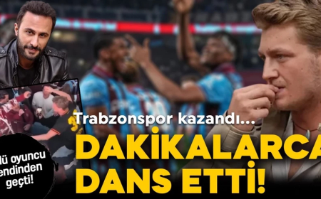 Ünlü oyuncu kendinden geçti! Trabzon kazandı, dakikalarca dans etti