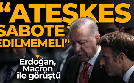 Cumhurbaşkanı Erdoğan, Fransa Cumhurbaşkanı Macron ile görüştü