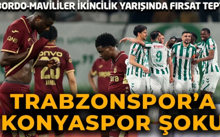 Trabzonspor'a Konyaspor şoku! Bordo-mavililer ikincilik yarışında yara aldı