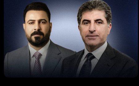 رئيس اقليم كوردستان نيجيرفان بارزاني يهنيء رئيس الوزراء العراقي علي الزيدي بتسنمه رئاسة مجلس الوزراء العراقي