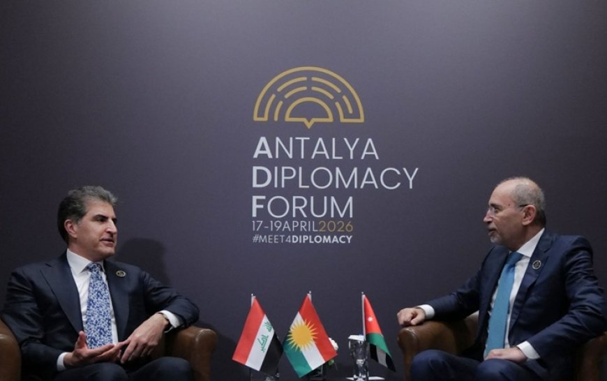 Neçirvan Barzani Antalya’da Ürdün Dışişleri Bakanı Safedi ile görüştü