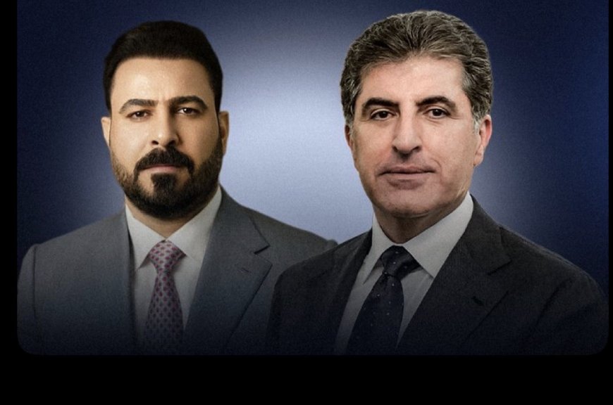 رئيس اقليم كوردستان نيجيرفان بارزاني يهنيء رئيس الوزراء العراقي علي الزيدي بتسنمه رئاسة مجلس الوزراء العراقي