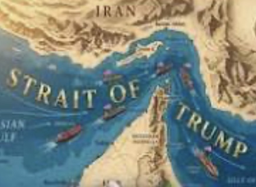 ترامب ينشر خريطة لمضيق هرمز ويسميه  ب" مصيق ترامب".