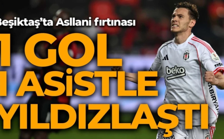 Beşiktaş, Gaziantep’te fırtına gibi! Asllani’den ilk yarıda 1 gol 1 asist