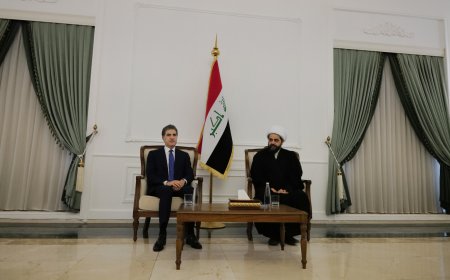 الرئيس نيجيرفان بارزاني يجتمع مع الٲمين العام لحركة عصائب ٲهل الحق