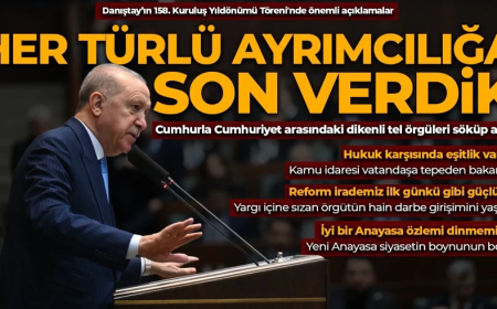 Cumhurbaşkanı Erdoğan: Her türlü ayrımcılığa son verdik