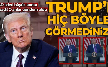 Donald Trump'ın kürsüde 'drone' korkusu! Gökyüzüne bakakaldı: O anlar gündem oldu