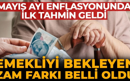Mayıs TÜFE'sinde ilk tahmin! Emekliyi bekleyen zam farkı belli oldu