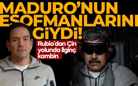 Rubio’dan Çin yolunda ilginç kombin: Maduro’nun eşofmanlarını giydi!