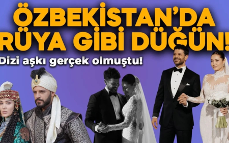Dizi aşkı gerçek olmuştu! Emre Kıvılcım ile Yulduz Rajabova'dan Özbekistan'da rüya gibi düğün