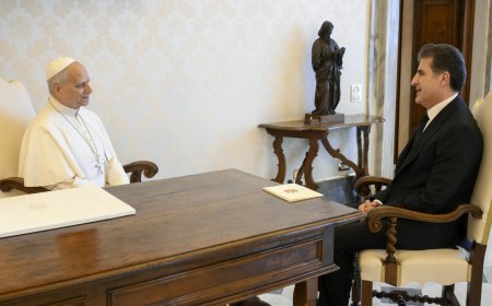الرئيس نيجيرفان بارزاني يجتمع مع قداسة البابا ليو الرابع عشر