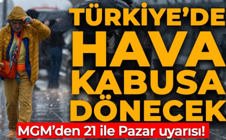 Meteoroloji'den pazar alarmı! 21 il için sarı kod verildi
