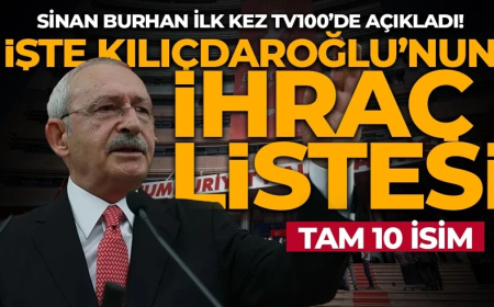 Sinan Burhan isimleri açıkladı! "Kılıçdaroğlu'nun ihraç listesi hazır!"