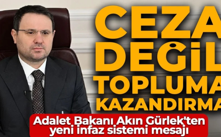 Adalet Bakanı Akın Gürlek'ten yeni infaz sistemi mesajı