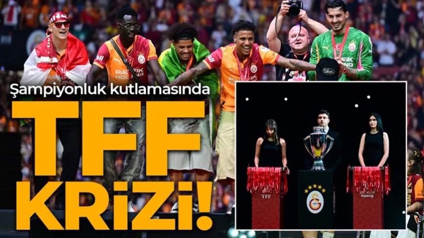 Galatasaray’ın şampiyonluk kutlamasında TFF krizi! Bir ilk yaşandı! Madalyaları Dursun Özbek taktı